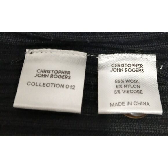 Christopher john rogers womens medium yellow black maxi dress wool colorblock - Picture 7 of 8